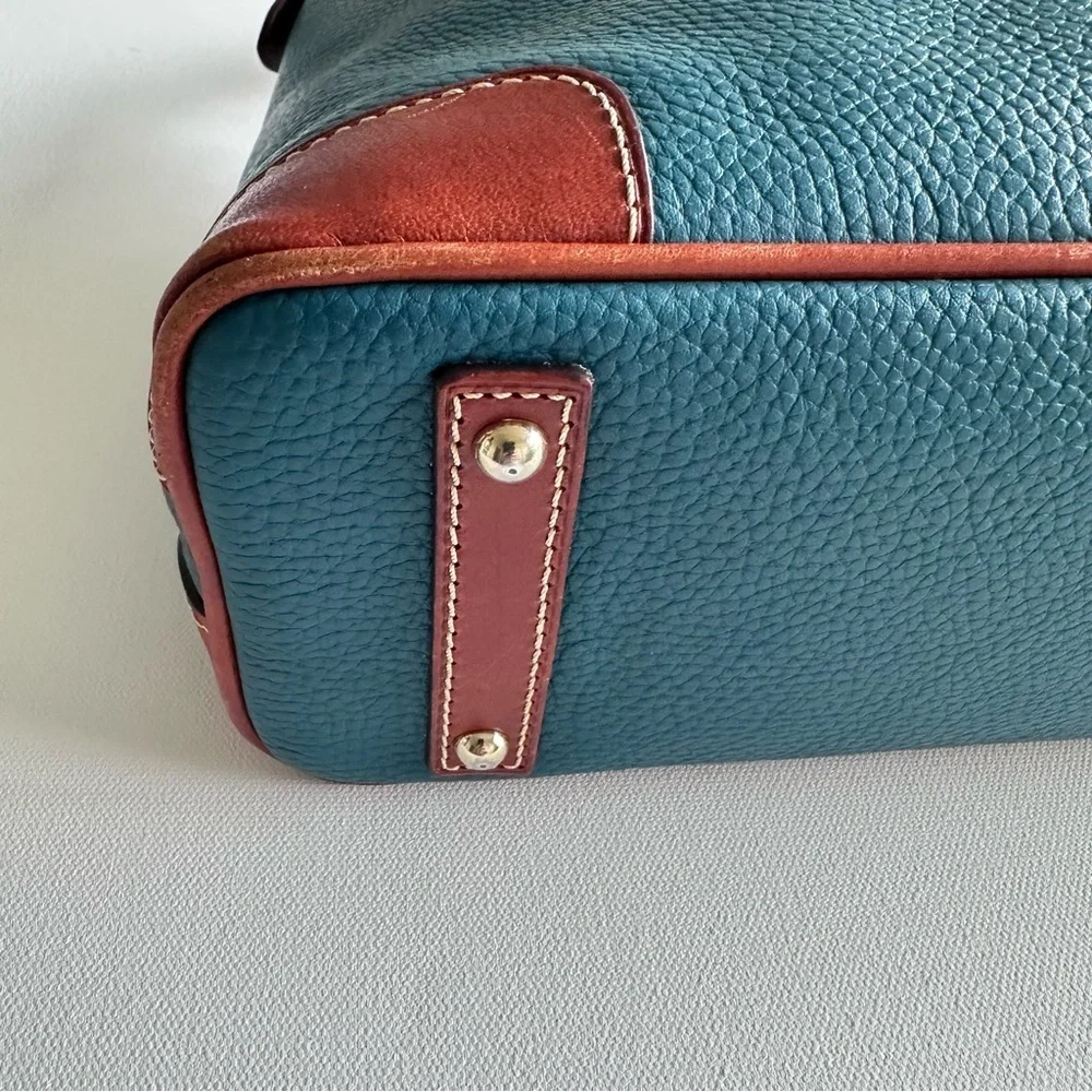 Dooney & Burke Teal Pebble Leather Hobo